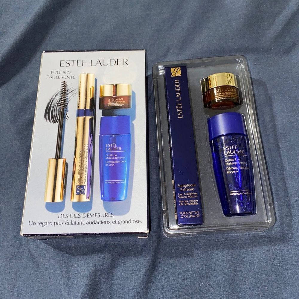 Estēe lauder mascara eye cream makeup remover set